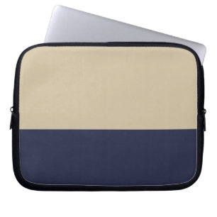 Gold und Navy Neopren Laptopschutzhülle
