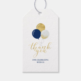 Gold und Navy | Party Vielen Dank für Ihre Unterst Geschenkanhänger
