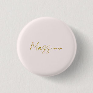 Gold- und Pastellfarbe Kalligrafie Elegant Einfach Button