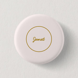 Gold- und Pastellfarbe Kalligrafie Elegant Einfach Button
