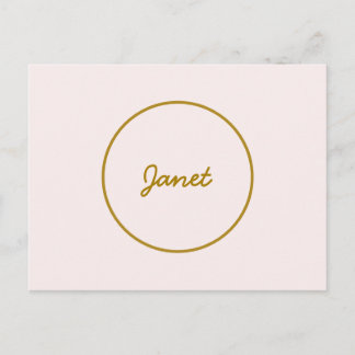 Gold- und Pastellfarbe Kalligrafie Elegant Einfach Feiertagspostkarte