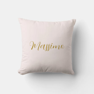 Gold- und Pastellfarbe Kalligrafie Elegant Einfach Kissen