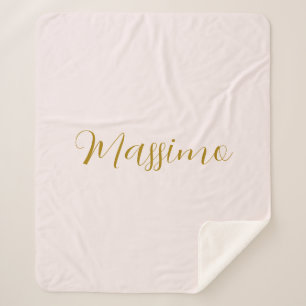 Gold- und Pastellfarbe Kalligrafie Elegant Einfach Sherpadecke