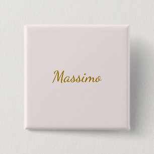 Gold- und Pastellfarbe Kalligrafie Elegant Schlich Button