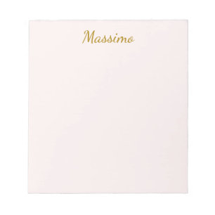 Gold- und Pastellfarbe Kalligrafie Elegant Schlich Notizblock