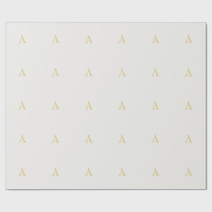 Gold- und Pastellfarben-Monogramm-Professionelle I Geschenkpapier