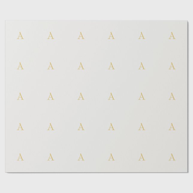 Gold- und Pastellfarben-Monogramm-Professionelle I Geschenkpapier (Flach)