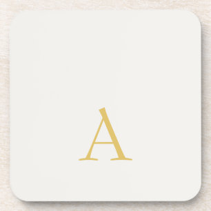 Gold- und Pastellfarben-Monogramm Professionelle I Getränkeuntersetzer