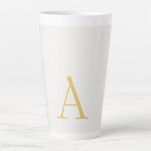 Gold- und Pastellfarben-Monogramm-Professionelle I Milchtasse