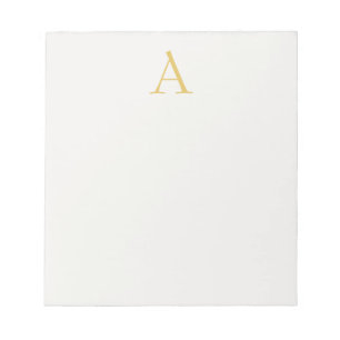 Gold- und Pastellfarben-Monogramm Professionelle I Notizblock