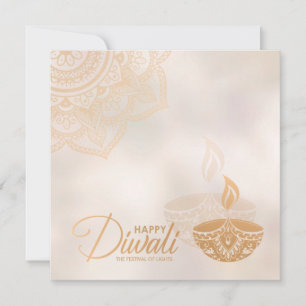 Gold und Pearl Happy Diwali Card Karte