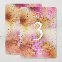 Gold und Pink Sky | TISCHNUMMERN