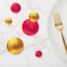 Gold und Red Table Confetti Konfetti