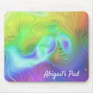 Gold- und Regenbogenwirbel Mousepad