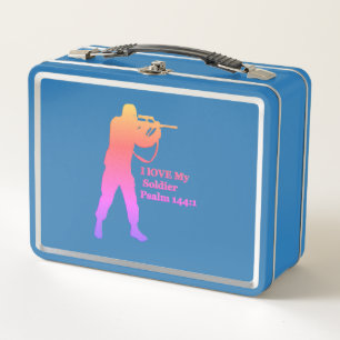 Gold- und Rosa-Lotschneider Metall Lunch Box
