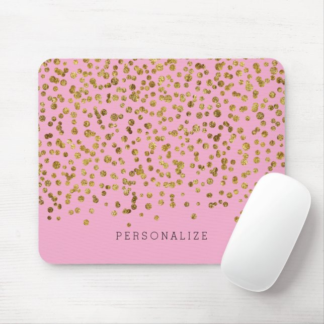 Gold- und Roséglamour-Konfetti Mousepad (Mit Mouse)