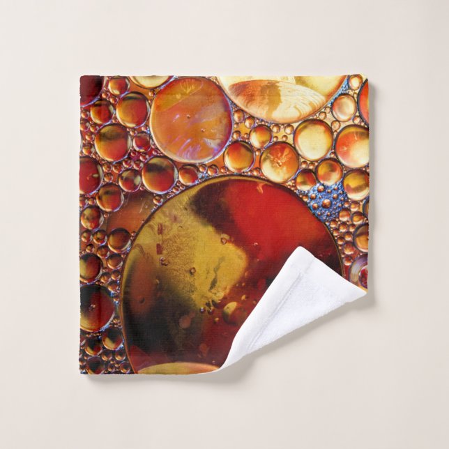 Gold und rote Punkte Waschlappen (Waschlappen)