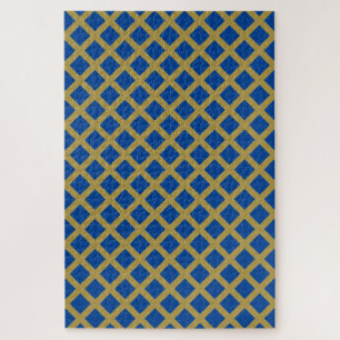 Gold und Royal Blue Lattice Puzzle