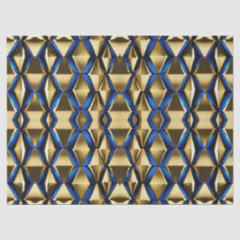 Gold und Saphire Moderne Muster Dekoupage Seidenpapier