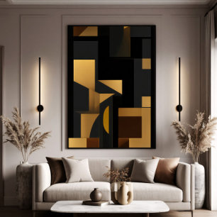 Gold und Schatten: Der Tanz der Formen Poster