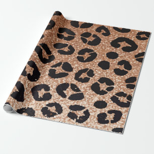 Gold- und Schwarz-Cheeta-Druckmuster – Luxuriöser Geschenkpapier