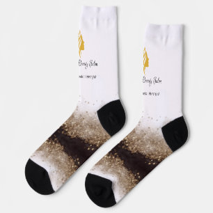 Gold und Schwarz Friseur Salon Socken