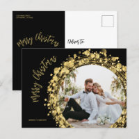 Gold und Schwarz Frohe Weihnachten
