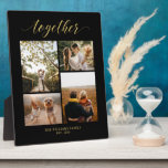 Gold und Schwarz | Gemeinsam Familiengeschenk Foto Fotoplatte<br><div class="desc">Genießen Sie mit dieser modernen Foto-Plakette Ihre ganz besonderen Momente. Diese Collage-Plakette aus Foto enthält ein stilvolles Goldenes Drehbuch " zusammen mit einem schwarzen Hintergrund. Personalisieren Sie die Fotos und den Text. Ein einzigartiges Geschenk für Paare,  Familien oder Valentinstag. Mehr Foto Geschenke gibt es in meinem Shop BaraBomDesign.</div>