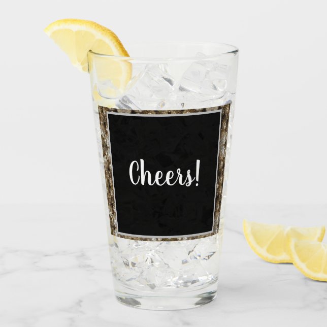 Gold und Schwarz Glas (Vorderseite Ice)