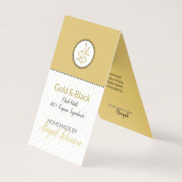 Gold und Schwarz, hausgemachte Bath & Body-Label |