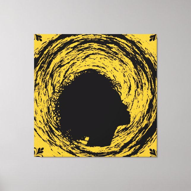 Gold und Schwarz Leinwanddruck (Vorderseite)