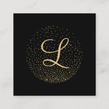 Gold und Schwarz | Modern Circle Monogram Beruflic
