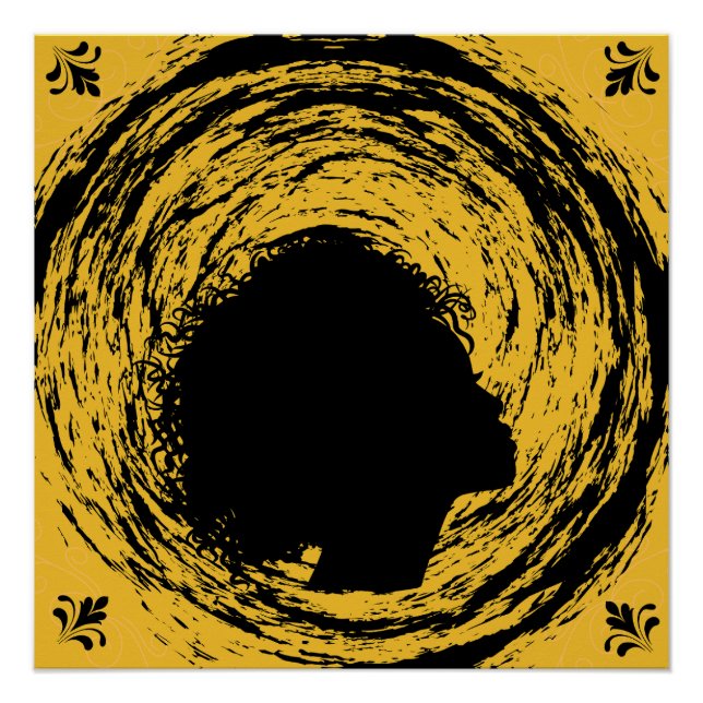 Gold und Schwarz Poster (Vorderseite)