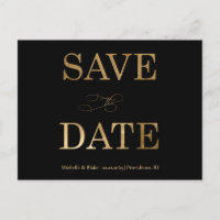 Gold und Schwarz Save the Date