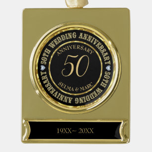 Gold und Schwarz-weiße Diamanten Banner-Ornament Gold