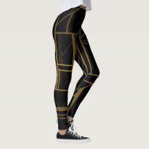 Gold und schwarze Leggings