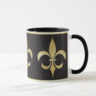 Gold und schwarze Lilien-Tasse Tasse