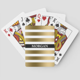 Gold und schwarze Streifen Spielkarten