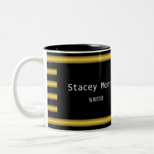 Gold und schwarze Streifen Zweifarbige Tasse