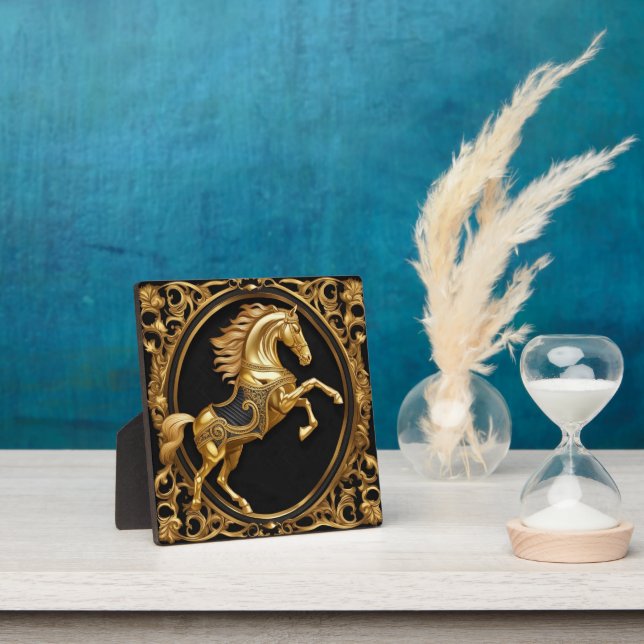 Gold und schwarze Zierrahmen Fotoplatte (InSitu)