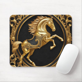 Gold und schwarze Zierrahmen Mousepad