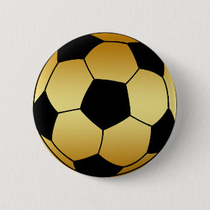 GOLD UND SCHWARZER FUSSBALL BUTTON