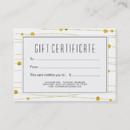 Gold und schwarzer rabattkarte