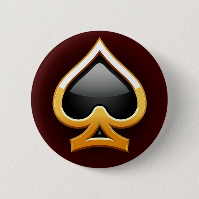 GOLD UND SCHWARZER SPATEN BUTTON (Vorderseite)