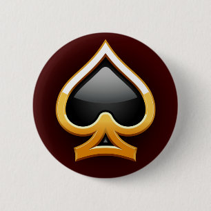 GOLD UND SCHWARZER SPATEN BUTTON
