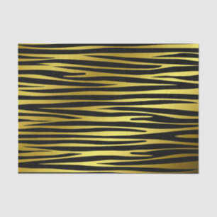 Gold und schwarzer Tiger wie Streifen Muster, Tier Seidenpapier
