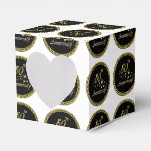 Gold-und Schwarzes 50. Jahrestags-Feier Geschenkschachtel