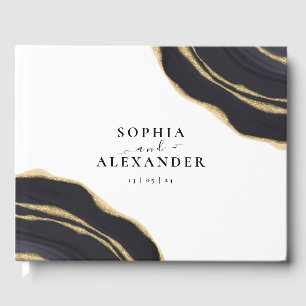 Gold und schwarzes Age Gästebuch