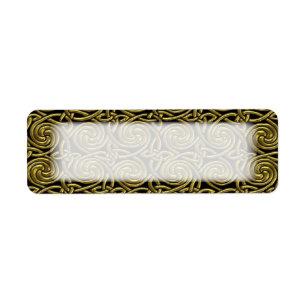 Gold und Schwarzesceltic-Spiralen-Knoten-Muster