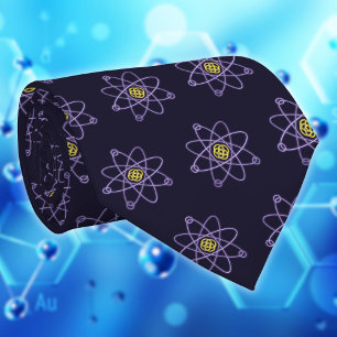 Gold- und Silber-Atomstruktur Wissenschaft Krawatte